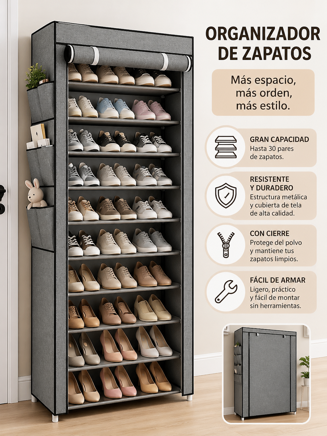 ORGANIZADOR DE ZAPATOS PREMIUM 5 NIVELES
